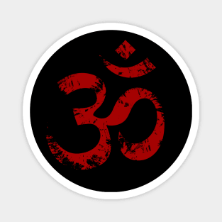 Red Painted Ohm Symbol Magnet